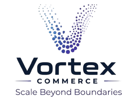 Vortex Commerce logo, Scale Beyond Boundaries