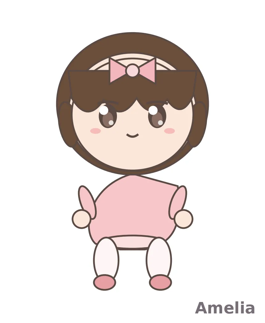 Amelia chibi pink bow avatar