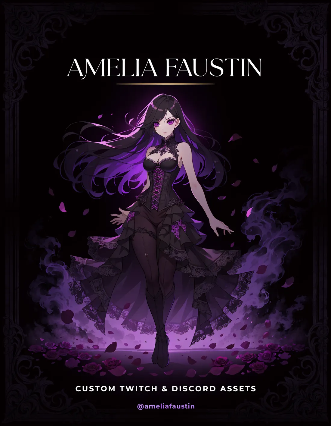 Amelia Faustin, custom Twitch and Discord assets