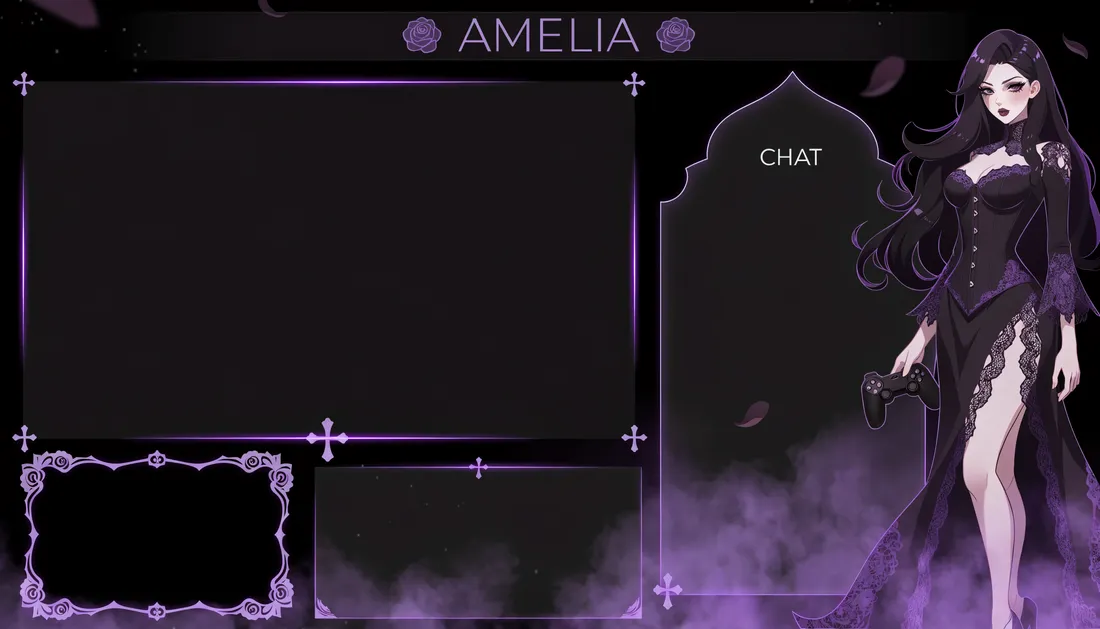 Amelia Faustin Twitch stream overlay