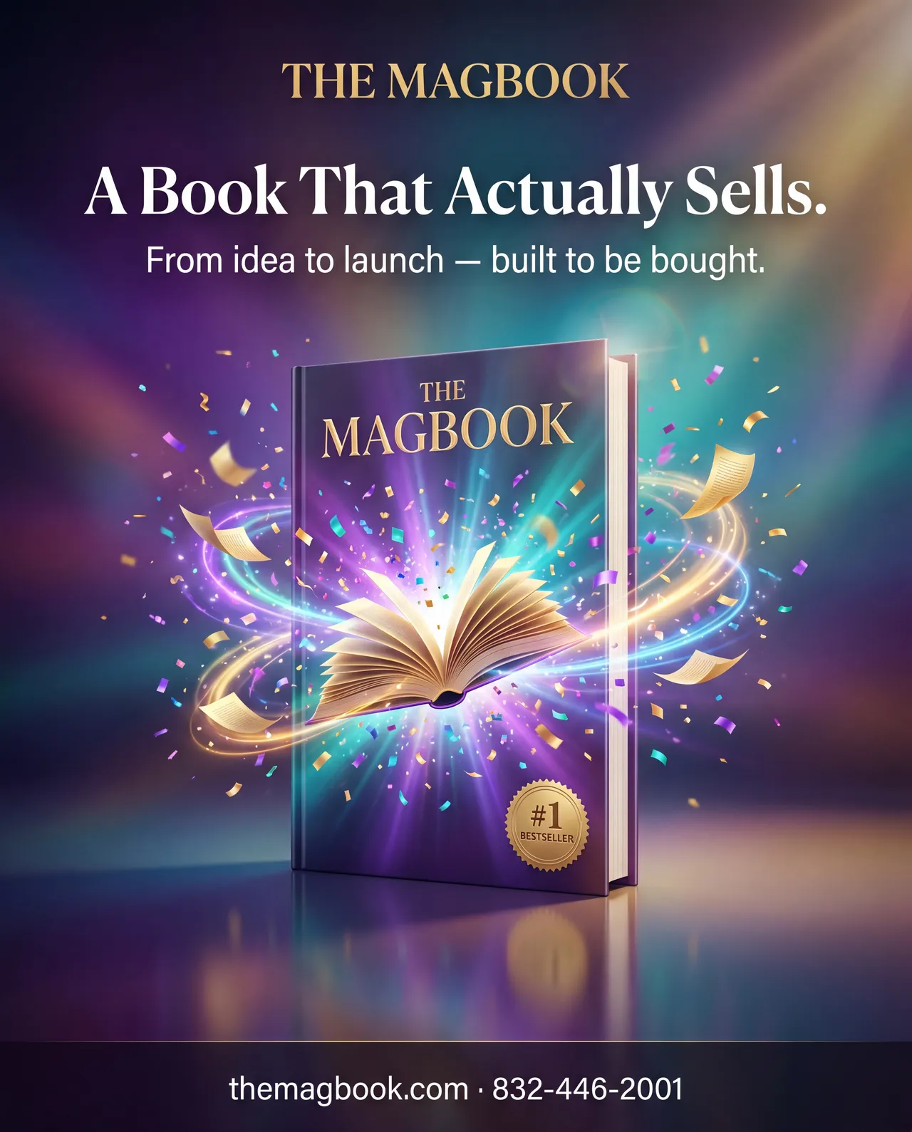 The MagBook campaign creative, A Book That Actually Sells